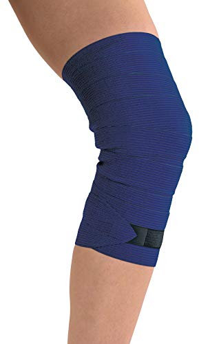 TOROS-GROUP Medizinischer elastischer Verband mit Textilverschluss 2 PACK Navy blau 1,5m*8cm