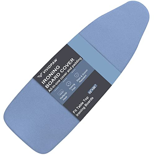 VividPaw Small Ironing Board Cover and Pad 12.5 x 30 Table Top