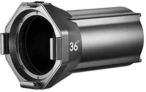 Godox 36° Projection Lens Attachment Optical Zoom Lens VSA Projector Spotlight Attachmen Focusing Adapter Fresnel Spot Camera Photography Brighter Focus Lens Adjust Studio Light Flash LED Light (36°)