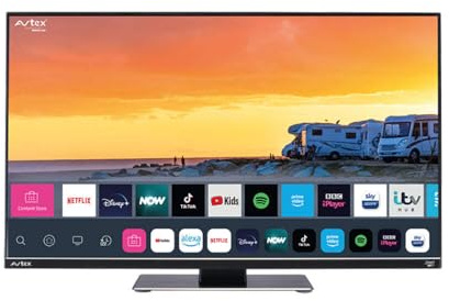 Avtex W215TS 21.5'' Smart TV for Motorhome Caravan Truck Boat - 12v 24v 240v 21.5 inch Super Slim LED Wifi Bluetooth Connected Television Full HD FHD built-in Freesat Satellite Decoder
