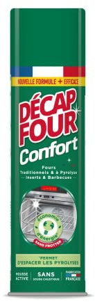 DECAPFOUR Confort | Mousse Active Ultra-Dégraissant et Rapide| Idéal pour Fours Traditionnels et à Pyrolyse, Inserts et Barbecues | Fabriqué en France | Aérosol 500 mL