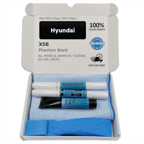 Genuine Colors Lackstift Phantom Black X5B für Hyundai Schwarz Santa FE Tucson I10 I20 Creta