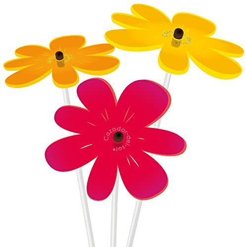 Cazador-del-sol ® - das Original | NEA | 3 Stück | Sonnenstrauß - Autumn Leaves | Durchmesser 8 cm | Höhe 25 cm