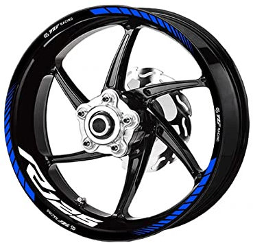 ROANNY Felgenband Motorrad-Innen- Und Außenrad-Naben-Aufkleber, Dekoration, Wasserdicht, Hochreflektierend, Für Yamaha YZF R125 (Color : 1 UK)