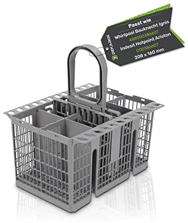 DEKAROX Besteckkorb 20,8 x 16 cm für Whirlpool Bauknecht Ignis 488000386607 für Unterkorb in Spülmaschine Geschirrspüler