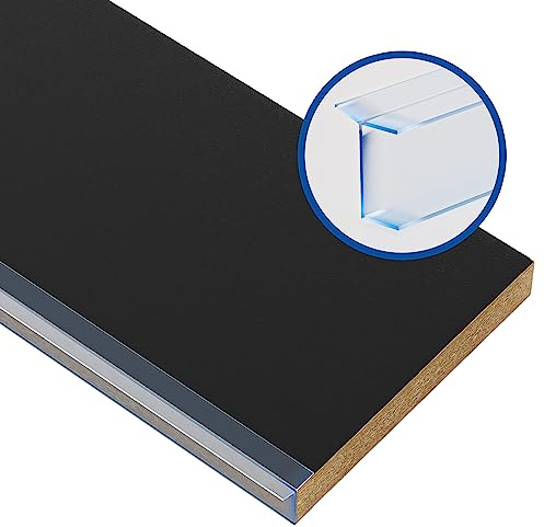 Prima Renovierungs-Systeme Sockelblende Küchen | Sockelleiste Küche mit Dichtungsprofil | Küchensockel 19 mm | Farbe und Größe wählbar (1000 x 150 mm, Schwarz)