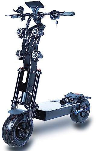 HWWH P3 E Scooter E Roller Elektroroller Elektroscooter Schneller Erwachsene Klappbar 13 Zoll NFC-Start 3-Gang-Schaltung Doppelmotor Doppelte Hydraulische Federung 60V50AH Li-Ionen-Akku