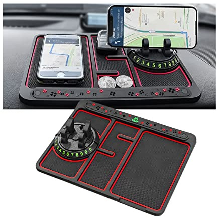 JNNJ Anti-Rutsch-Armaturenbrett Matte, Autotelefonhalter Non-Slip Matte, Auto Anti-Rutsch Dash Matte Für Handyhalterung, Mobiltelefone, Sonnenbrillen Und Schlüssel