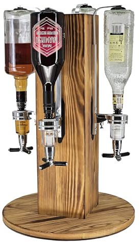 CREATIVE COOPER Stand d'alcool avec 4 becs verseurs fûts - 57 x 38 cm - Brûlé au soleil