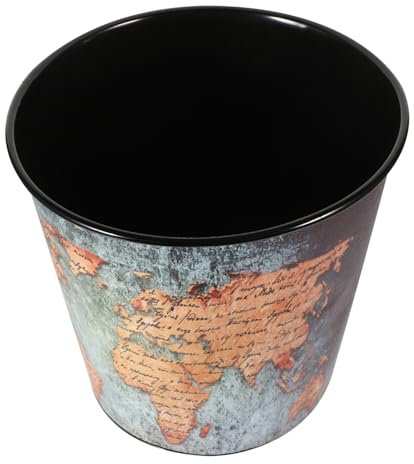 Ciieeo Poubelle En Métal Vintage Grosse Taille Pour Maison Bureau Salle De Bain Sans Couvercle Seau à Déchets Rétro Décoratif