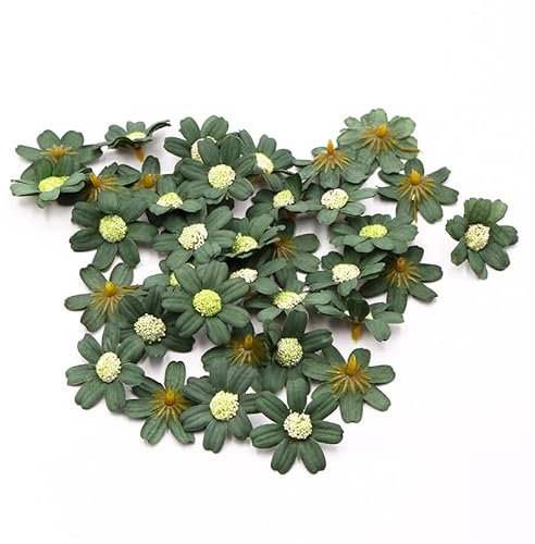 SMTCM 4.5cm Seidenblumen Gänseblümchen Kunstblumen Blumenköpfe Blüten Streublumen Köpfe Deko Künstliche Blumen Bunt für Hausgarten Hochzeit Bankett Partei DIY Basteln Haarschmuck