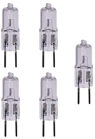 JZLBBC 5Pcs G6.35 Capsule Bulb G6.35 Halogen Light Bulbs 50W 12V Gy6.35 Capsule Bulb 2 Pin Clear Lamp Bulb Warm White Dimmable,10W