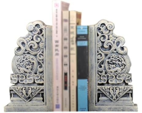TCDHICY Buchstützen Vintage-Buchstützen, Buchhalter for schwere Bücher, Schreibtisch-Buchstützen, Arbeitszimmer, Teestube, Büro, Schreibtisch-Dekoration. Auspicious Unterstützt dekorative Buchstützen
