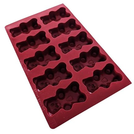 Maé - Moule Ourson Géant 10 Alvéoles - Silicone Alimentaire Premium Anti-Adhérent - Souple, Démoulage Facile et Net - Résiste Températures -45°C/+280°C - 118 ml