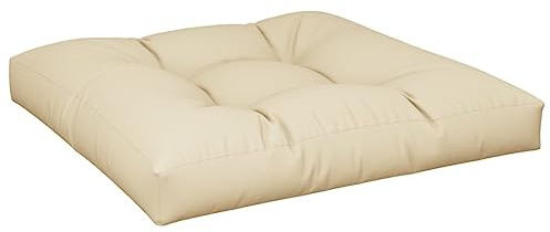 vidaXL Cojín para sofá de palets de Tela Beige 80x80x12 cm