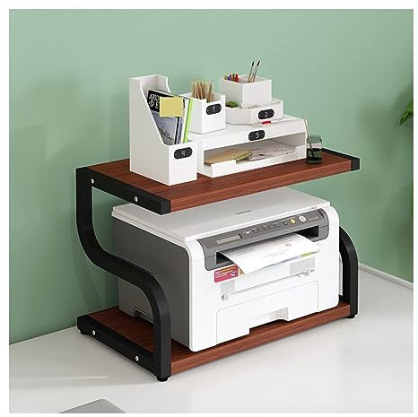 Druckerständer Druckerregal Druckertisch 2-stufiger kleiner Druckerständer Desktop-Druckerständer Organizer für Faxgerät Scannerdateien Druckertisch Druckergestell Druckerregale Druckerhalter