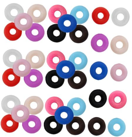 VICASKY 100 Pz Anello Di Gomma Antiscivolo Per Braccialetto Tappo Di Gioielli Anello Di Perline Tappi Per Braccialetti Collana Fai Da Te Tappo Di Perline Artigianato Forniture