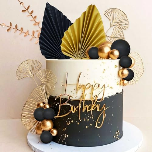 Feather Cake Schwarz und Gold Tortendeko 20er Jahre Kuchen Dekoration Prom | Feather Cake Schwarz und Gold Tortendeko 20er Jahre Kuchen Dekoration Prom Kuchen Dekoration Schwarz Gold Kuchen Deko Roaring