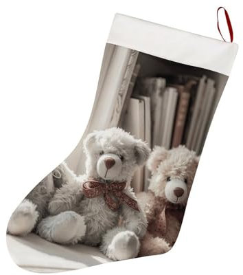 Weihnachtsstrumpf sitzend auf Regal, roter Filz, Weihnachtsstrümpfe mit weißer, superweicher Plüschmanschette für Weihnachtsbaum, Urlaub, Kamin, Familiendekoration