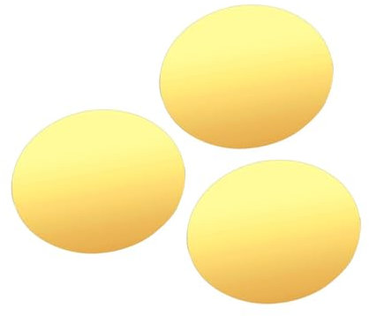 KESOTO 3 Stücke Tischspiegel für Dekoration, Spiegelschalen für Hochzeitsmittelstücke, Gold 20cm