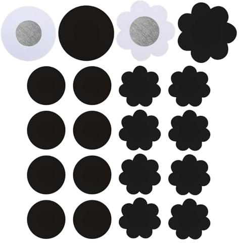 RYHHH Cache Tétons Auto-Adhésif, 10 Paires (Formes Rondes et Fleuries), Jetables Invisibles Mamelon Pasties, Respirants et Légers, Parfaits pour Les Robes, Les Datation, La Course, Le Port Quotidien