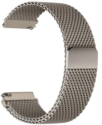 Milanaise Metall Armband für Samsung Galaxy Watch 7/6/5/4 44mm 40mm/Watch 4 6 Classic 47mm 43mm 46mm 42mm/5 Pro/3 41mm/FE Herren/Damen,Uhrenarmband 20mm Edelstahl Magnet Band für Garmin Vivoactive 5/3