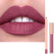 2 PCS Lipgloss Pink Lipstick Set, Matte Rose Red Lip Liner Pencil Set, 2 in 1 Liquid Lip Gloss Stain, Nude Smooth Tinted Lip Balm, Smudge Proof Lip Stick Color Kit, Makeup for Women