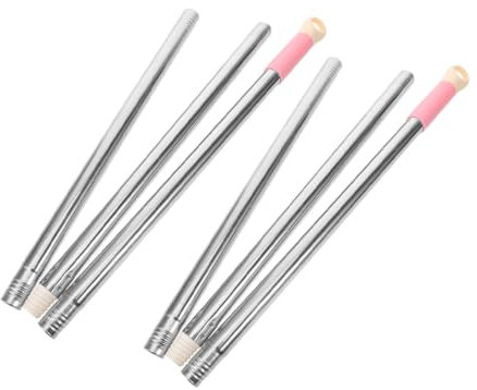 iplusmile Mop Replacement Handle 3-Section Telescoping Stainless Steel Broom Handle Replacement with Grip for Floor Cleaning Home Kitchen Office – 2 Sets Random Color
