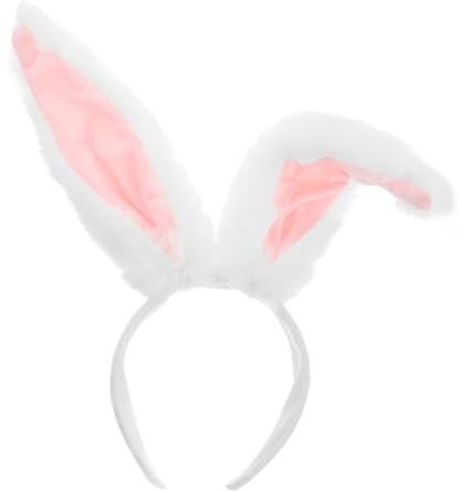 Healeved Orecchie Da Coniglio Lunghe in Peluche Copricapo Orecchie Da Coniglio Cercietto Fascia Per Capelli Costume Di Halloween