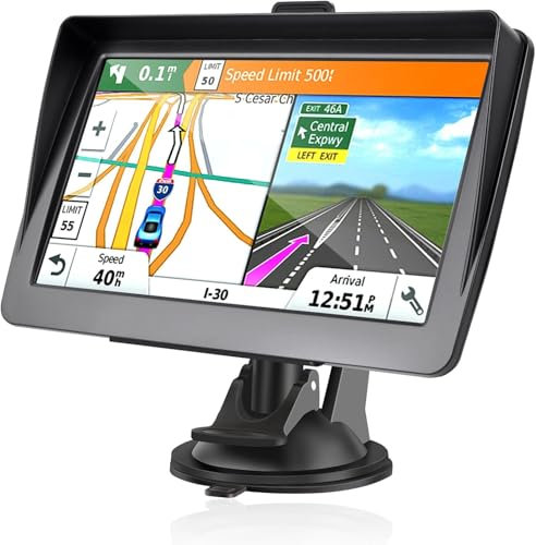 Navigatore GPS 7 Pollici per Auto/Camion/Camper 2025 – Mappe Europa Aggiornate Gratis, Avvisi Velocità & POI, Guida Vocale