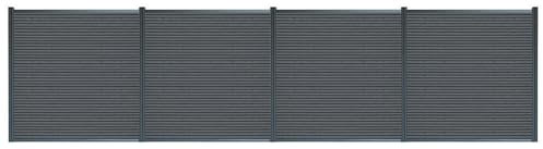 HOME DELUXE WPC Sichtschutzzaun CALLADO PREMIUM 4 x Element + 5 x Pfosten - Höhe: 185 cm | WPC Zaun, Sichtschutzzaun WPC, Gartenzaun WPC, WPC Sichtschutz, WPC Zaunelemente, WPC Trennwand, WPC