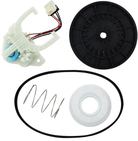 ZNTVW WH03X30517 Washer Shift Actuator, WH01X27538 Drive Belt, WH05X24185 Clutch, WH01X24434 Spring, WH03X32097 Transmission Drive Pulley And Nut Compatible with GE Washing Machine Parts Set 5PCS