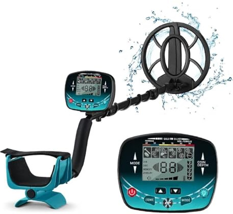 Metal detector sotterraneo Ricerca LCD oro ID target Profondità massima Tesoro PinPointer Impermeabile Localizza modello Uso subacqueo e in spiaggia(MD910 GP)
