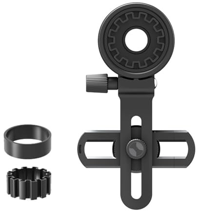 BRABOSTON Adaptador de teléfono para múltiples dispositivos, prismáticos, conexión de microscopios, clip seguro para telescopios, binoculares, engranajes, accesorio de montaje para smartphone