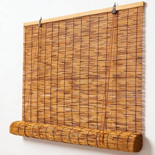 Estores De Bambú 80x180cm Cortina De Caña Natural Persiana Enrollable para Ventanas,Aislamiento Protección Solar y Privacidad,Cortinas en Exterior e Interio,Fácil Instalación