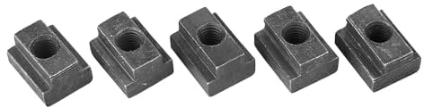 Fafeicy 5 Pièces écrou à Fente en T M6 en Acier au Carbone de qualité 8,8 écrous à Fente en T Fixation à Tête de Marteau en Oxyde Noir pour Profils en Aluminium fileté à Travers la Conception pour