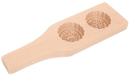 IMIKEYA Molde para Pastel de Luna de Madera Tradicional, Seguro y Fácil de Limpiar, Adecuado para Galletas y Chocolate en Festival de Medio Otoño