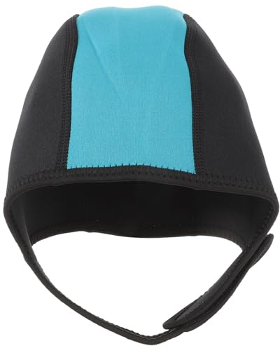 Bonnet de Plongée Élastique en Néoprène Noir, Couvre-tête Ajusté | Bonnet de Bain Adulte, Bonnet de Bain Imperméable, pour Natation en Extérieur, Ambiance Estivale