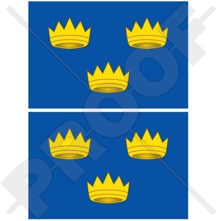 MÜNSTER Provinz Irische Flagge IRLAND 100mm Auto & Motorrad Aufkleber, x2 Vinyl Stickers