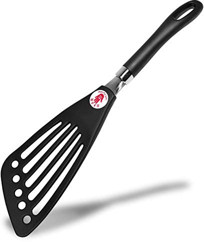 Seki Japan Left Handed Spatula Egg Flipper Fish Spatula Cookware - Slotted Turner Egg Flipper Utensils 12” for Left Handed Gifts