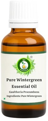 R V Essential Wintergreen esencial puro 100ml de aceite (3.38 oz)- Gaultheria procumbens (100% puro y natural de Grado Terapéutico) Pure Wintergreen Essential Oil