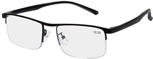 Progressive Multifocus Computer Reading Glasses Blue Light Blocking Titanium Alloy Bendable Multifocal Readers Multi Focus No Line Eyeglasses Eyewear Anti Glare Eye Strain Ultralight for Men and Women