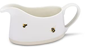 Cooksmart British Designed Ceramic Gravy Boat | Gravy Jug To Match All Kitchen Designs | Gravy Jug Perfect For Family Dinners & Sunday Roast - Bumble Bees