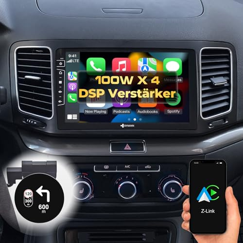 DYNAVIN Android bilradio Navigator kompatibel för VW Sharan Seat Alhambra, med 100W*4 Förstärkare | DAB+; Kompatibel med Wireless Carplay och Android Auto: D8-DF56 Premium Flex