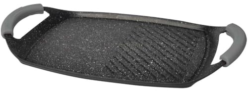 Cheffinger Pfannen-Set »Grillpfanne Grillplatte BBQ Induktion Aluguss beschichtet CF-GP47«