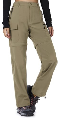 Cycorld Pantalon de Randonnée Femme - Zip Off Respirant, Léger et Extensible, Séchage Rapide, Fonctionnel pour Trekking et Plein Air, Idéal pour l'Été