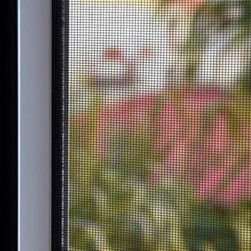 Suinga - Moustiquaire en gaze noir 1,2 x 30 m pour porte et fenêtre, Tissu en fibre de verre 120 gr/m2, Protection anti-insectes