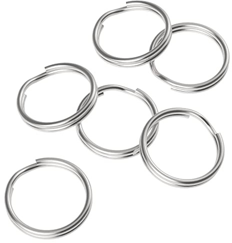 Uniclife 100 Paquets 12mm Anneaux porte clé avec Double Boucle Petits Attache porte Clé en Métal Connecteurs pour Bijoux Colliers Bracelets Boucles d'oreilles Artisanat Ornements et Arts DIY