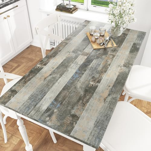 Yullpaper Tapete Holzoptik Selbstklebend Vintage Klebefolie Küche für Möbel Waschbar Grau Holztapete Selbstklebende Folie Möbel Möbelfolie Holzoptik für Tischplatte Schrank Wand Tapeten 40cm X 800cm