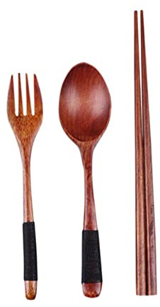 PRETYZOOM Besteckset Mit Tasche Tragbares Set Für Camping Picknick Büro Oder Zuhause Essstäbchen Und Spülmaschinenfest